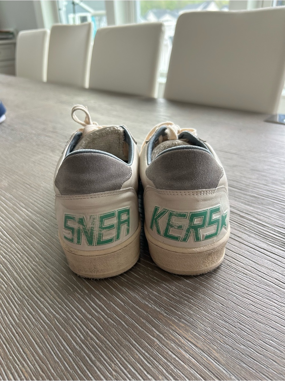 Golden Goose White Sneakers with Gray Star - Picture 2 of 7
